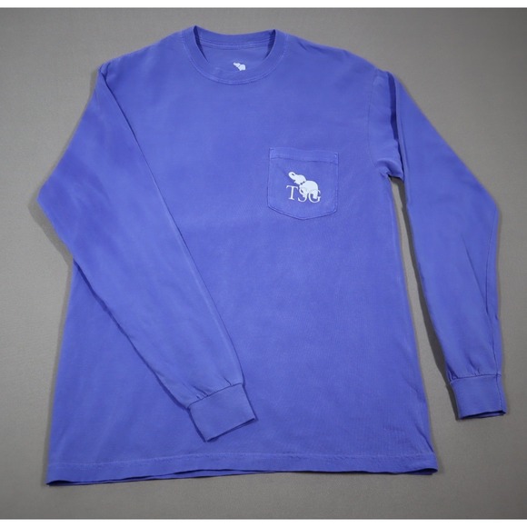 The Southern Gentleman Purple Long Sleeved Pocket Tee - Size M - Picture 1 of 5
